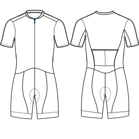 Fashion sewing patterns for MEN One-Piece Sport Suit 9130